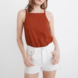 Relaxed Denim Shorts in Tile White, still in stock at Madewell!